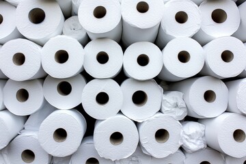 A Stack of Toilet Paper, Everyday Necessity, Essential Comfort. Generative AI