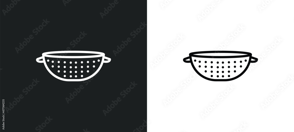Aufkleber nder line icon in white and black colors. nder flat vector icon from nder collection for web, mobile