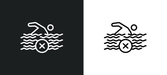 risk pool line icon in white and black colors. risk pool flat vector icon from risk pool collection for web, mobile apps and ui.