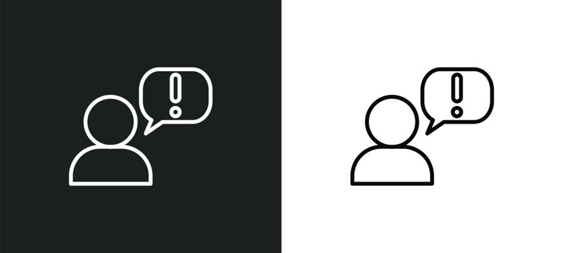 Grievance Line Icon In White And Black Colors. Grievance Flat Vector Icon From Grievance Collection For Web, Mobile Apps And Ui.