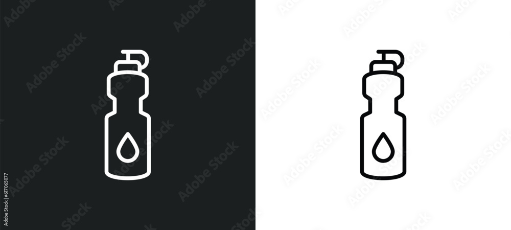 Poster isotonic line icon in white and black colors. isotonic flat vector icon from isotonic collection for