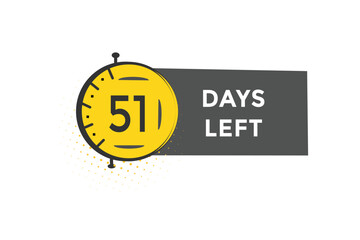 51 days, left countdown template,51 day countdown left banner label button eps 51 
