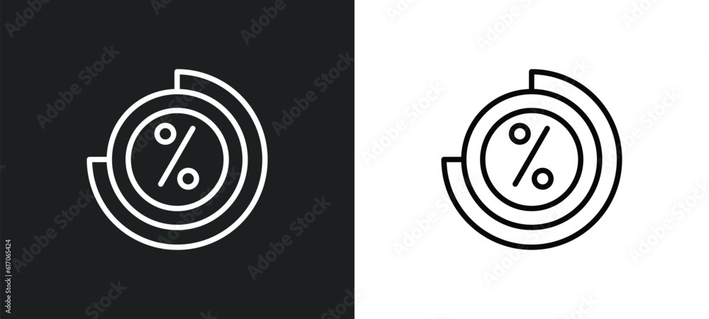 Poster loading line icon in white and black colors. loading flat vector icon from loading collection for we