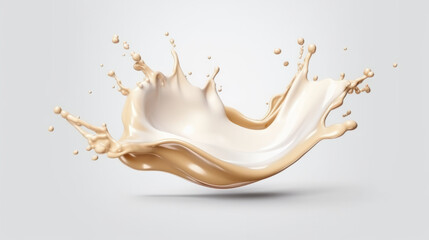 A milk splash frozen in mid-air - obrazy, fototapety, plakaty