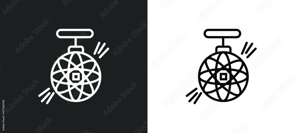 Poster line icon in white and black colors. flat vector icon from collection for web, mobile apps and