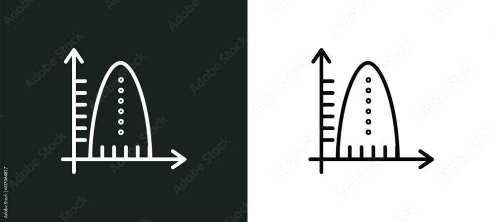 Aufkleber ballistic line icon in white and black colors. ballistic flat vector icon from ballistic collection 
