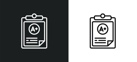 clipboard with a+ line icon in white and black colors. clipboard with a+ flat vector icon from clipboard with a+ collection for web, mobile apps and ui.