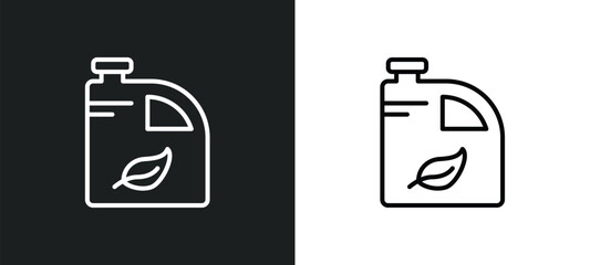 biodiesel line icon in white and black colors. biodiesel flat vector icon from biodiesel collection for web, mobile apps and ui.