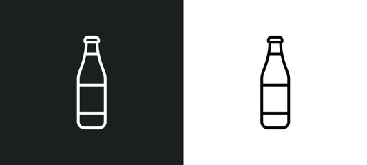 lime rickey drink line icon in white and black colors. lime rickey drink flat vector icon from lime rickey drink collection for web, mobile apps and ui.