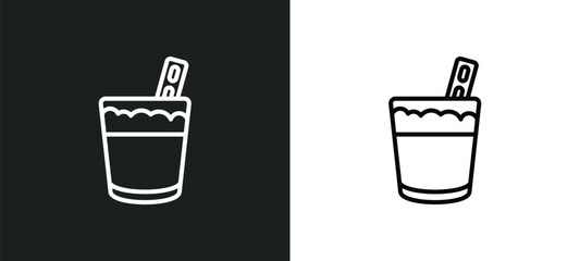 white russian drink line icon in white and black colors. white russian drink flat vector icon from russian drink collection for web, mobile apps and ui.