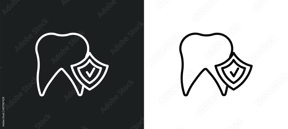 Poster prophylaxis line icon in white and black colors. prophylaxis flat vector icon from prophylaxis colle