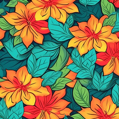 Fresh Flower Cartoon Wallpaper