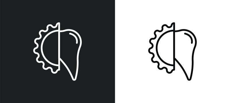 apicoectomy line icon in white and black colors. apicoectomy flat vector icon from apicoectomy collection for web, mobile apps and ui.