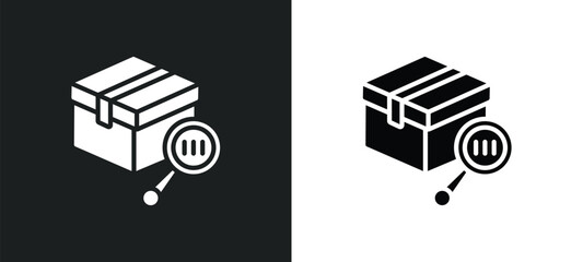 line icon in white and black colors. flat vector icon from collection for web, mobile apps and
