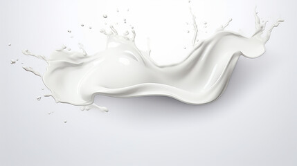 A splash of milk on a pure white background