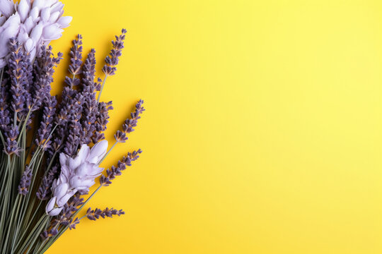 a little lavender on all sides of the picture. AI generative