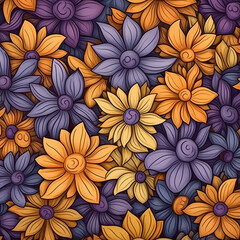Fresh Flower Cartoon Wallpaper