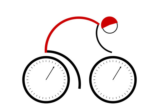 course contre la montre sur fond transparent