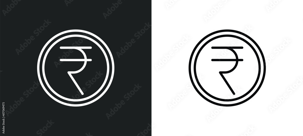 Poster nepalese line icon in white and black colors. nepalese flat vector icon from nepalese collection for