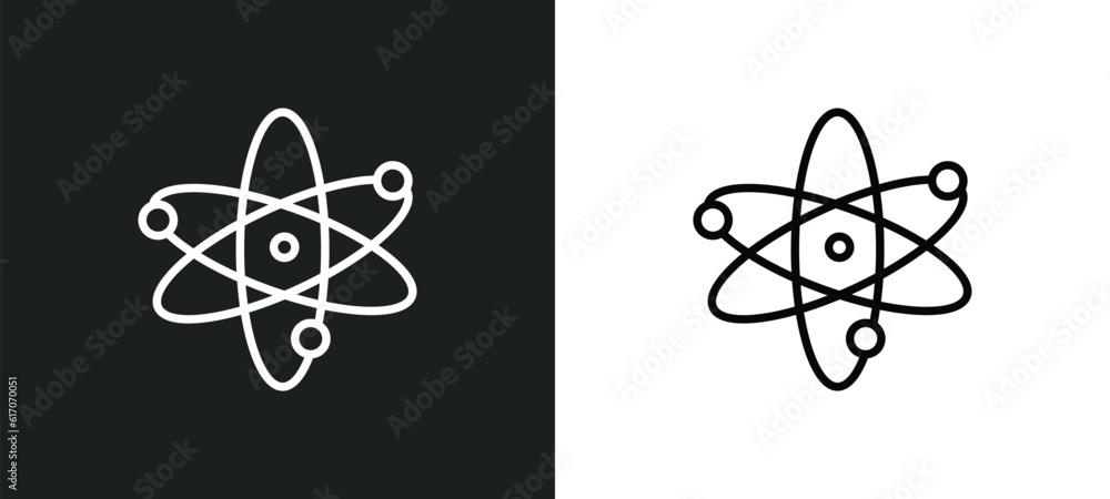 Poster science line icon in white and black colors. science flat vector icon from science collection for we