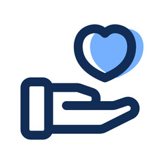 charity filled line icon