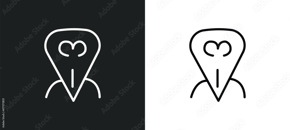 Aufkleber devotion line icon in white and black colors. devotion flat vector icon from devotion collection for