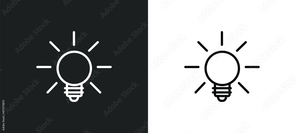 Poster ingenuity line icon in white and black colors. ingenuity flat vector icon from ingenuity collection 