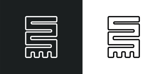 toughness line icon in white and black colors. toughness flat vector icon from toughness collection for web, mobile apps and ui.