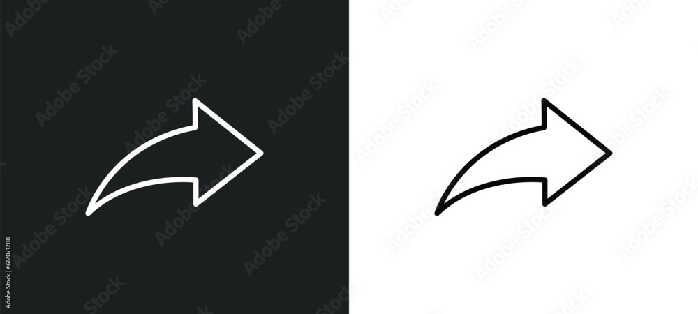 Aufkleber share line icon in white and black colors. share flat vector icon from share collection for web, mob