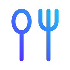 restaurant gradient icon