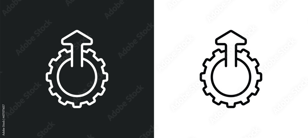 Poster upload up line icon in white and black colors. upload up flat vector icon from upload up collection for web, mobile apps and ui.