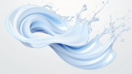Water splashing on a white background