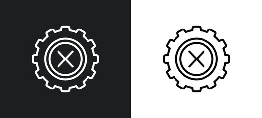 bad tings line icon in white and black colors. bad tings flat vector icon from bad tings collection for web, mobile apps and ui.