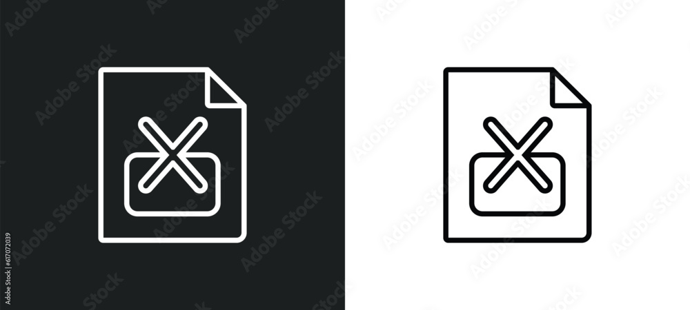 Poster remove right frame line icon in white and black colors. remove right frame flat vector icon from rem