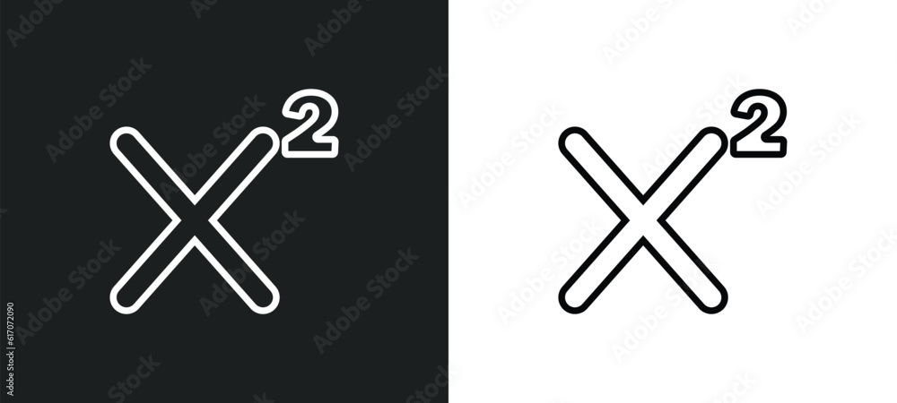 Poster superscript line icon in white and black colors. superscript flat vector icon from superscript colle