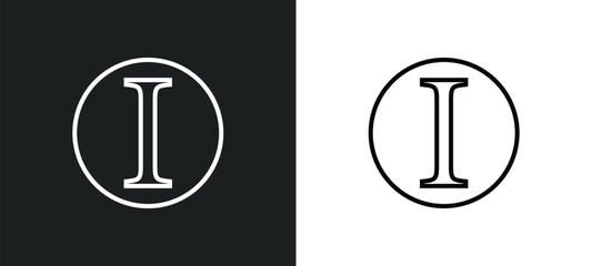 italics line icon in white and black colors. italics flat vector icon from italics collection for web, mobile apps and ui.