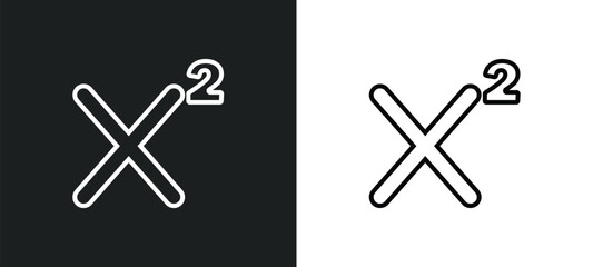 superscript line icon in white and black colors. superscript flat vector icon from superscript collection for web, mobile apps and ui.