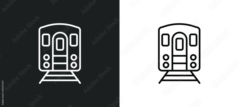 Poster line icon in white and black colors. flat vector icon from collection for web, mobile apps and