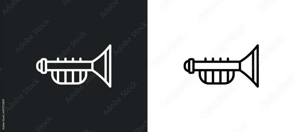 Poster et toy line icon in white and black colors. et toy flat vector icon from et toy collection for web, 