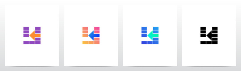 Rectangles And Arrow Letter Logo Design Y