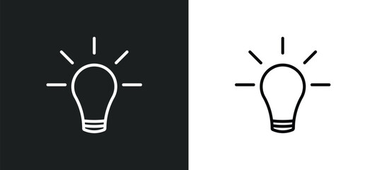 creativity line icon in white and black colors. creativity flat vector icon from creativity collection for web, mobile apps and ui.