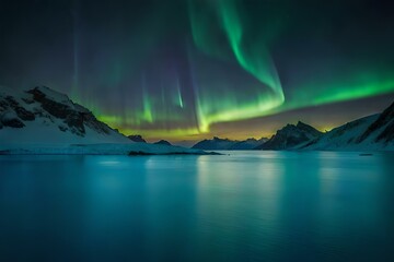 night in the mountains by AI generating