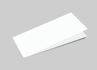 Horizontal dl leaflet blank mockup