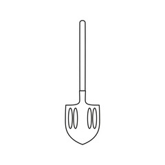 Shovel for various types of work on a white background.