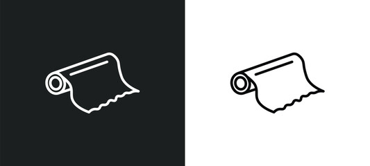foil line icon in white and black colors. foil flat vector icon from foil collection for web, mobile apps and ui.