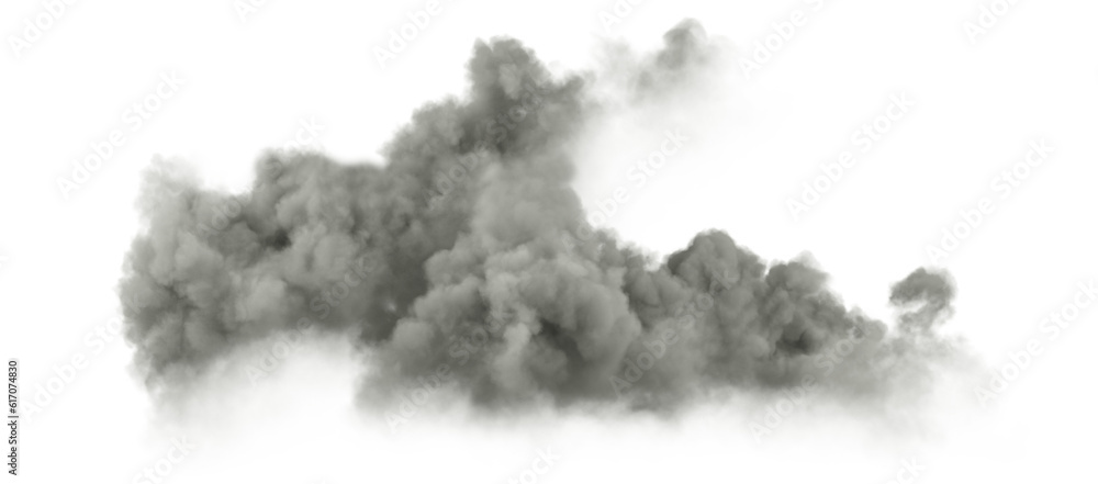 Poster carbon pollution realistic clouds cutout transparent backgrounds 3d render png