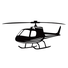 helicopter silhouette design. air transportation sign and symbol. military airplane.