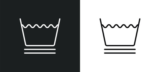 washing line icon in white and black colors. washing flat vector icon from washing collection for web, mobile apps and ui.