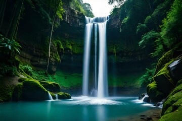 Fototapeta na wymiar waterfall in plitvice national park generated by AI