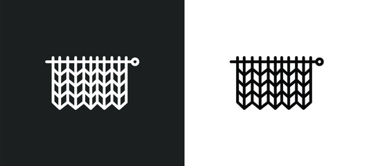 hand craft line icon in white and black colors. hand craft flat vector icon from hand craft collection for web, mobile apps and ui.